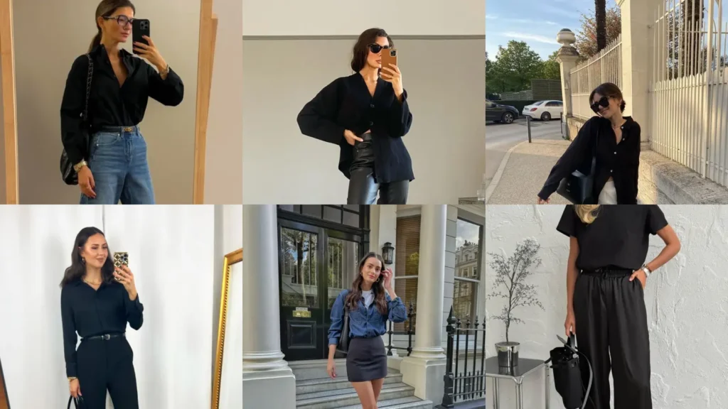 Style a Black Button Down Shirt Outfit Chicly – 10 Fav Looks