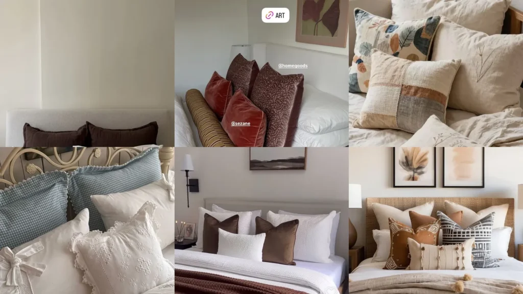 20 Bedroom Pillow Arrangement Ideas With Pretty Colors and Patterns