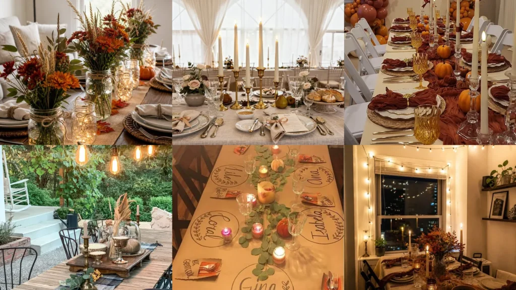 20 Friendsgiving Table Decor Ideas With Pumpkins, Flowers and Pretty Place Settings