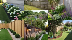 20 Landscaping Along Fence Ideas With Flowers, Greenery and Garden Lights