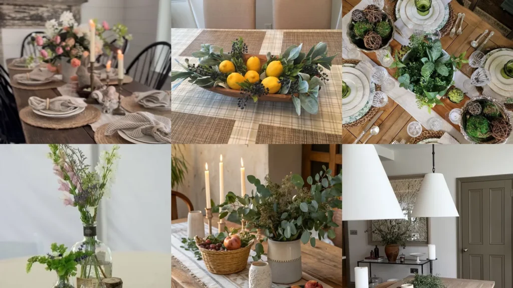 20 Modern Cottage Dining Table Decor Ideas With Flowers, Checks and Candles