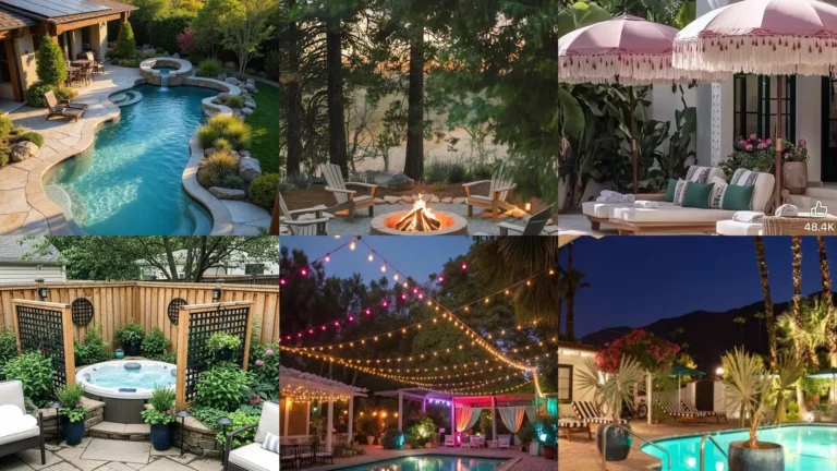 20 Palm Springs Backyard Ideas With Pools, Cacti and Colorful Patios