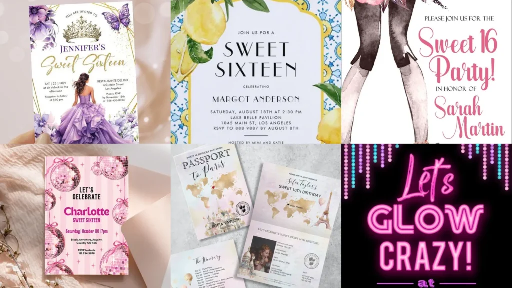 20 Sweet 16 Invitations and Party Details to Inspire Your Celebration