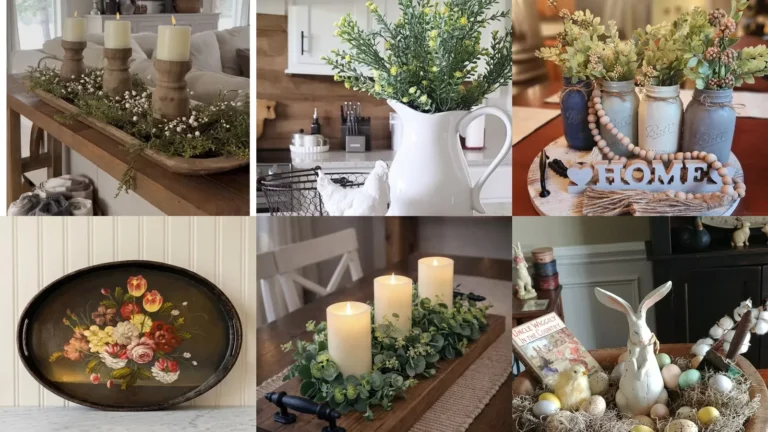 20 Vintage Wood Tray Decor Ideas and Charming Tabletop Looks