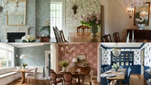 18+ Stunning Wallpapered Formal Dining Room Designs That Wow